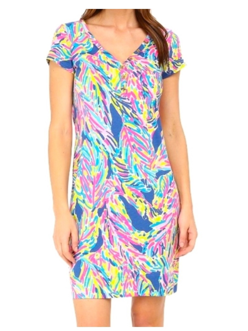 Lilly Pulitzer Palmira 100% Pima Cotton Shirt Dress Size Small